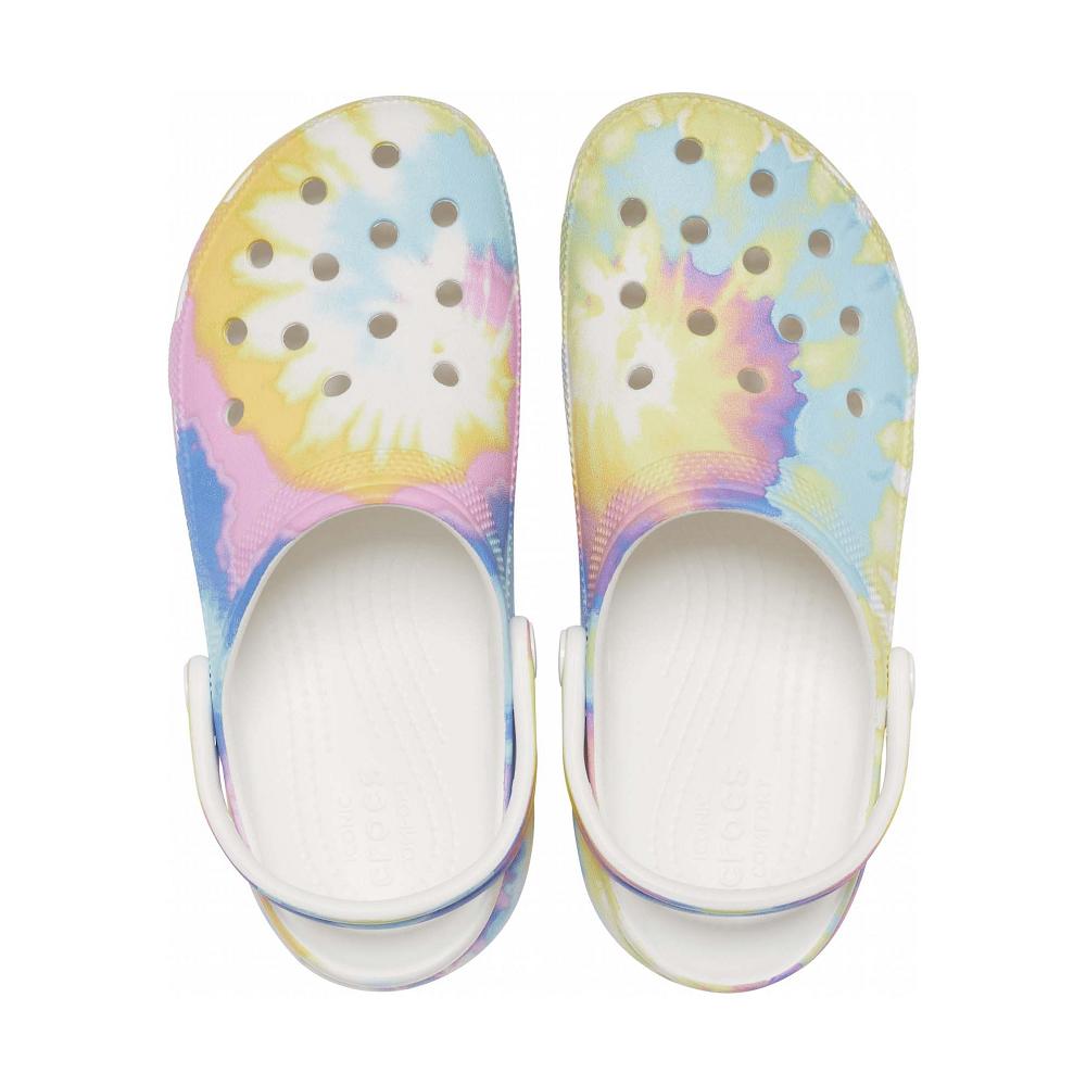 Compensées Crocs Classiche Plateforme Tie-Dye Graphic Clog Femme Multicolore | France 0639GSOL